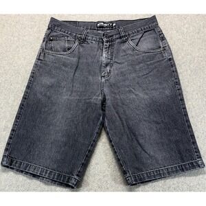 Vintage Rusty Experimental Denim Mens Shorts Gray Baggy Y2K Relaxed Fit 42